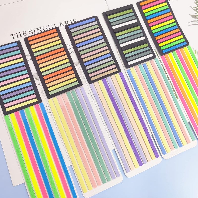 Potanro Sticky Tabs 2300 Pcs Translucent 10 Sheets Highlighter Book Tape Long Highlighting Sticky Tabs for Annotating Books, Aesthetic Office Suppliesbook for Annotating Books - Image 5